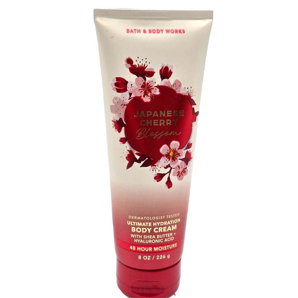 Bath & Body Works Japanese Cherry‎ Blossom Body Cream 8 oz Hyaluronic Acid